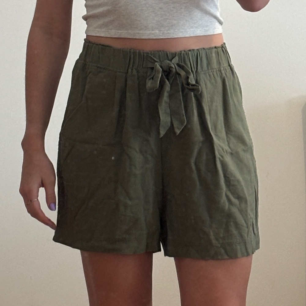 BCBGeneration Sage Green Casual Shorts